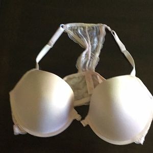 Candies T bar front clasp light pink bra 38D